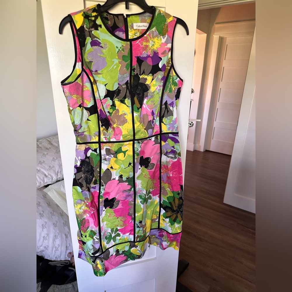 Calvin Klein Vibrant Floral Mini Dress